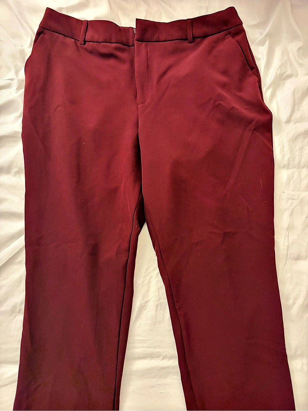 Nine West Mid Rise Skinny Women's Burgundy Pants